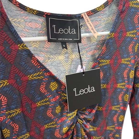 ⭐️2/$15 Leota Maternity Knit Bold Color Geometric Stretch Popover Sz Small - Picture 3 of 6